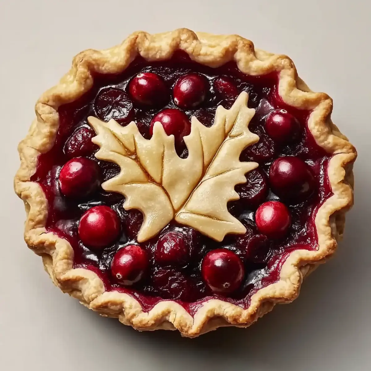 Cranberry Orange Custard Pie
