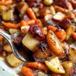 Maple Dijon Roasted Apples & Carrots