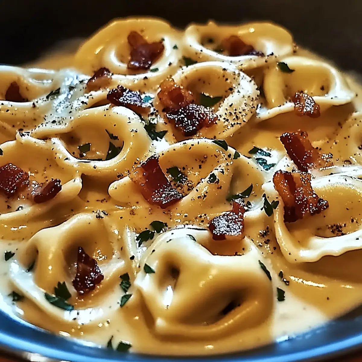 Bacon Cream Cheese Tortellini Pasta