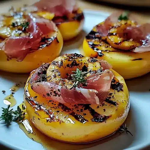 Grilled Apples with Prosciutto and Honey