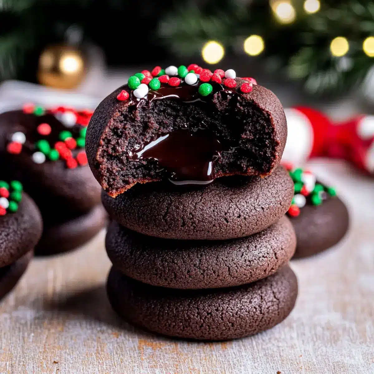 Chocolate Thumbprint Cookies