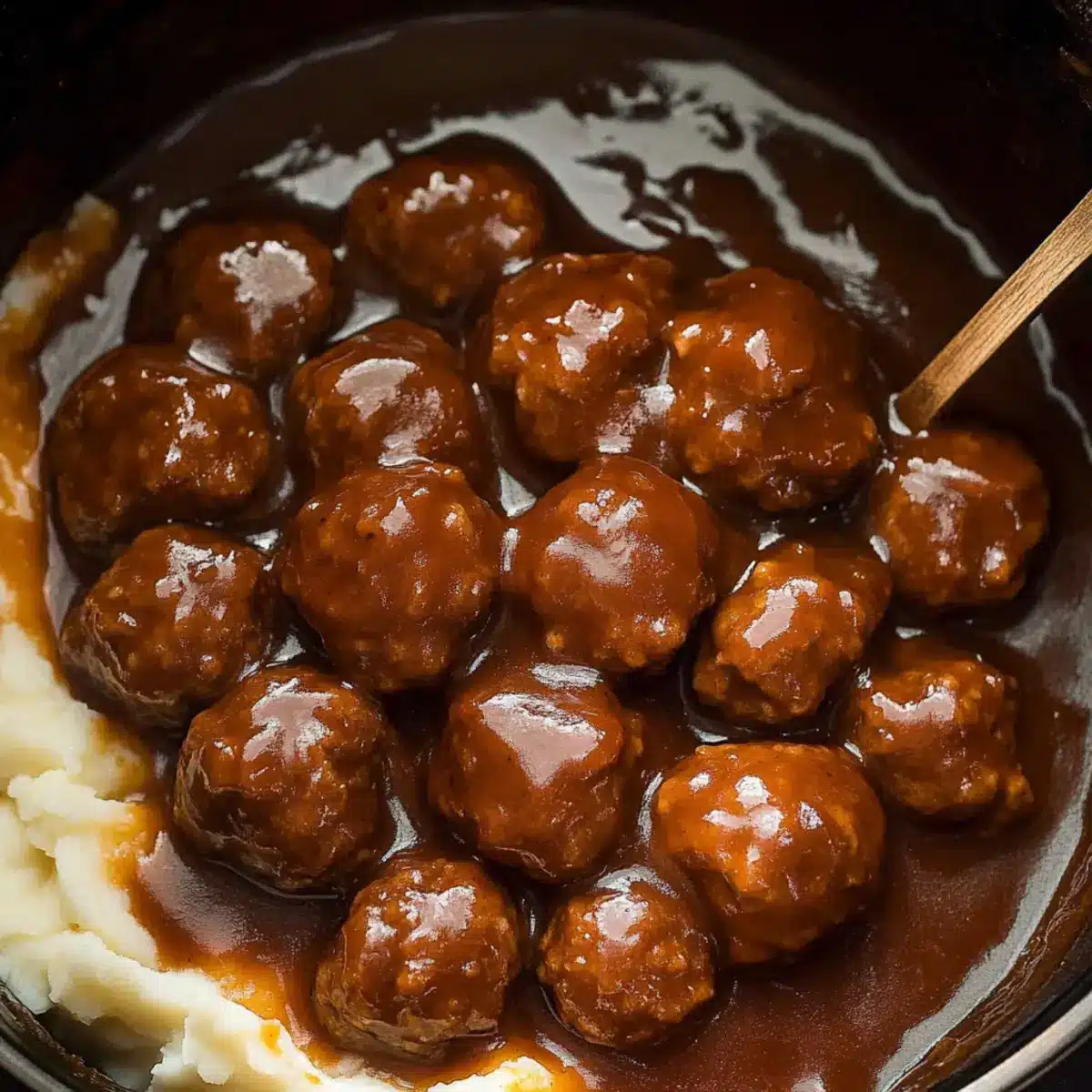 Slow Cooker Salisbury Steak Meatballs