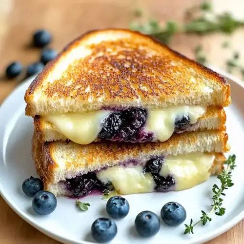 Crispy Blueberry Grilled Cheese