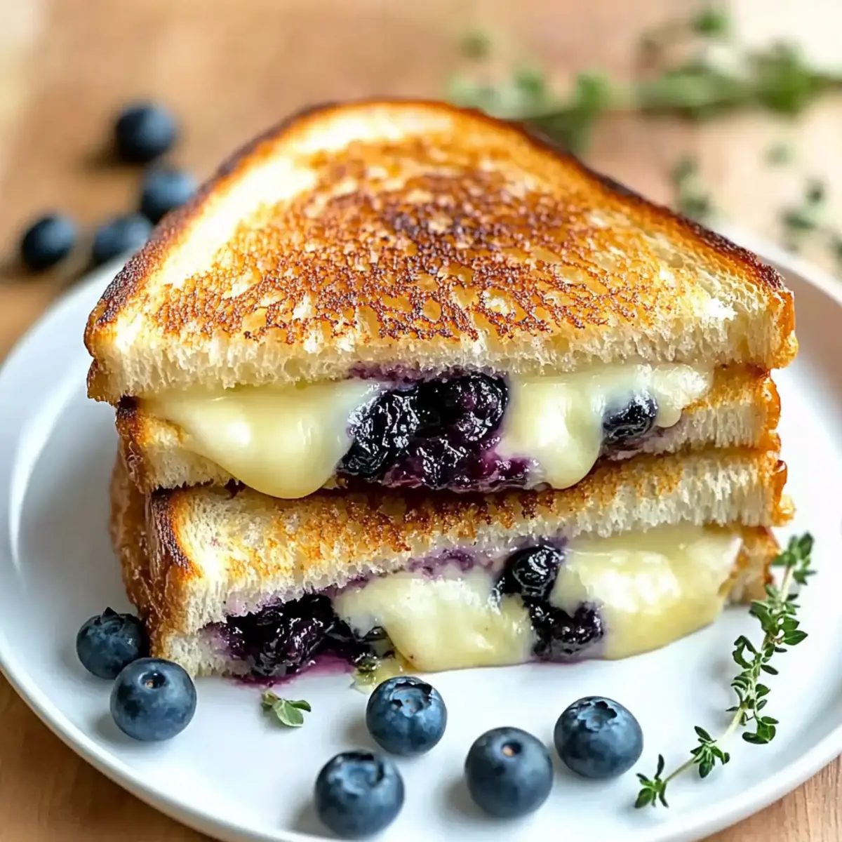Crispy Blueberry Grilled Cheese