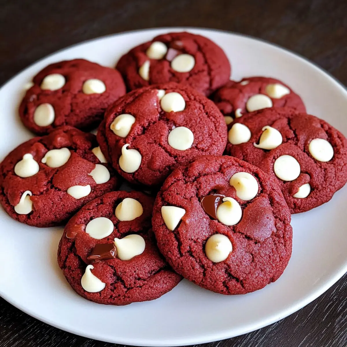 Red Velvet Cake Mix Cookies