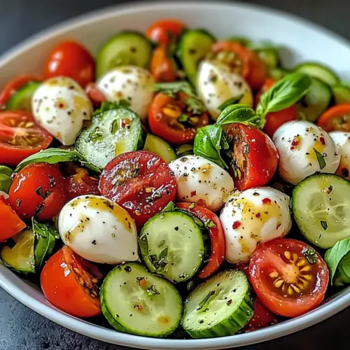 Cucumber Caprese Salad