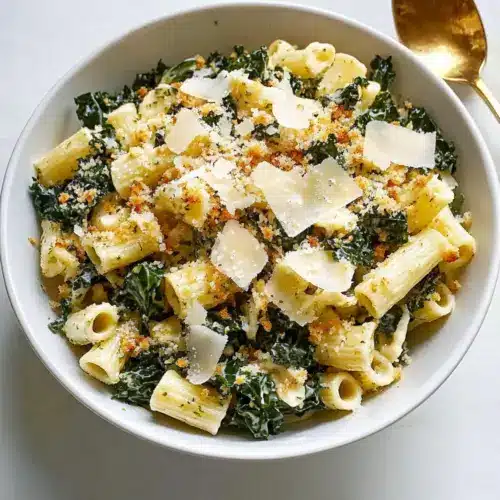 Kale Caesar Pasta Salad