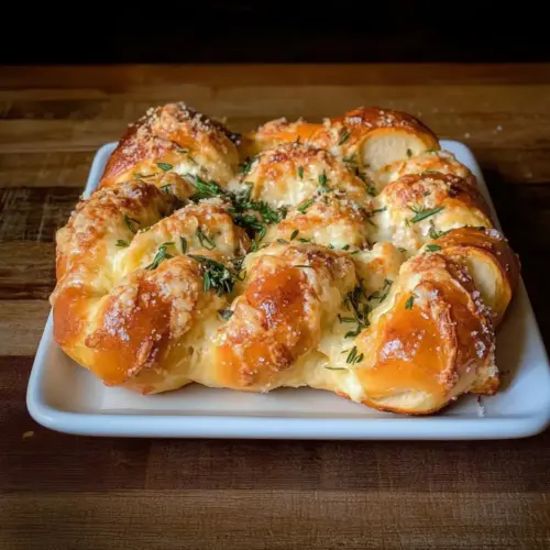 Mozzarella Stuffed Rosemary Parmesan Soft Pretzels Recipe