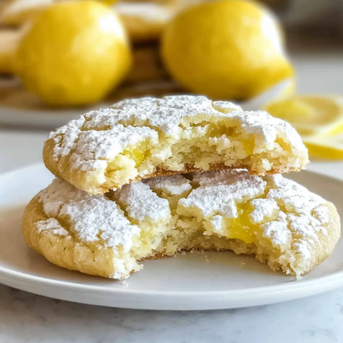 Sourdough Lemon Crinkle Cookies