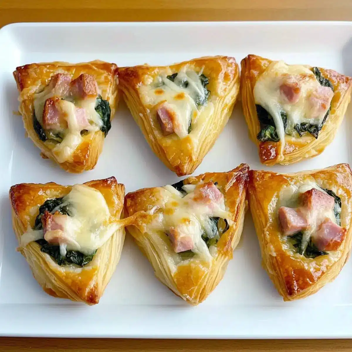 Ham Cheese & Spinach Puffs